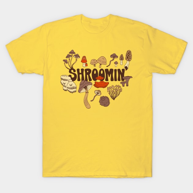 Shroomin' T-Shirt by redblackberries